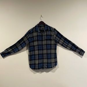 G.H.Bass and Co., Medium, blue plaid, long sleeve, button down, shirt. Mens